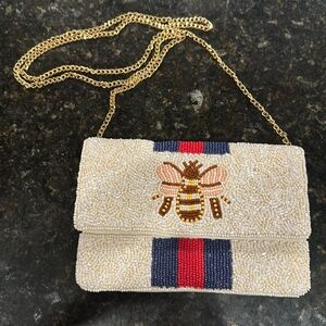 Small Beaded Bee Crossbody- Never Worn